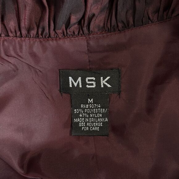 Vtg Y2K Ruffle Wrap Top M Red Black Whimsigoth Witchy Vampy Victorian Steampunk - Picture 11 of 12